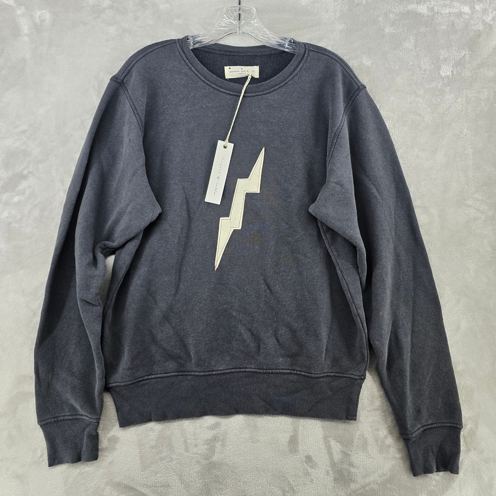 Imogene and Willie The Bolt Sweatshirt Unisex‎ Medium Black Lightning Bolt NWT